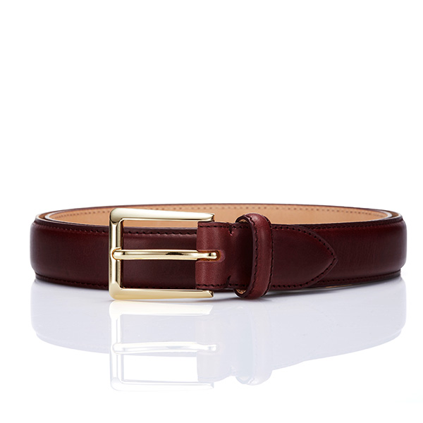 151 Classic Leather Belt - Burgundy